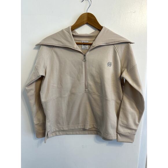 Born Cozy Pullover Slightly Cropped with 3/4 Zipper Size Small - Picture 2 of 5